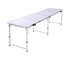 Weisshorn Folding Camping Table 240CM Portable Outdoor Picnic BBQ Aluminium Desk