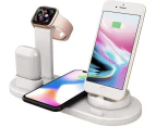 4 in 1 Charging Station Multi-Device Wireless Charging Station 3 in 1 Multi-Device Charger for iPhone Samsung AirPods iWatch-Black