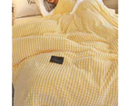 Reversible Fleece Throw Blanket Bed Throws Blanket Plush Blanket Sofa Blanket - Yellow