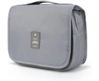 Hanging Toiletry Bag - Large Cosmetic Makeup Travel Organizer For Men & Women With Sturdy Hook,Grey