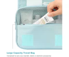 Hanging Toiletry Bag - Large Cosmetic Makeup Travel Organizer For Men & Women With Sturdy Hook,Sky Blue