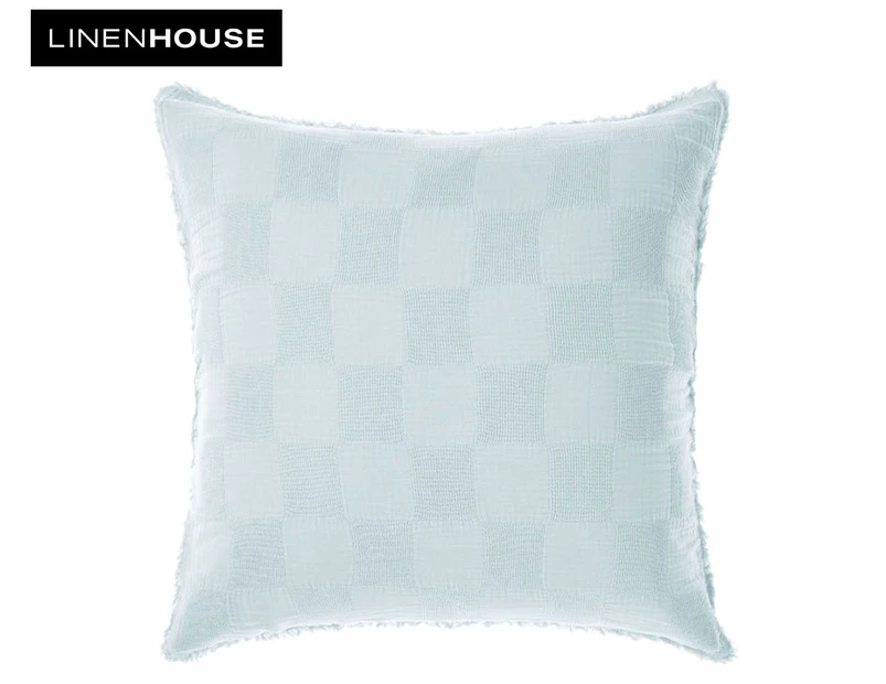 Linen House 65x65cm Capri European Pillowcase - Sky