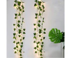 Artificial Ivy, [2 PCS] 2M Leaf Fairy Lights