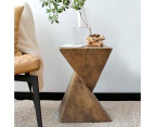 UNHO Concrete Side Table Outdoor Indoor Hourglass Coffee Tables Stand