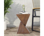 UNHO Concrete Side Table Outdoor Indoor Hourglass Coffee Tables Stand