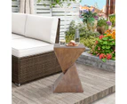 UNHO Concrete Side Table Outdoor Indoor Hourglass Coffee Tables Stand