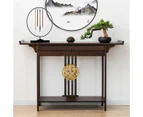 UNHO Bamboo Console Table Hallway Table Entry Decor with Storage Drawer