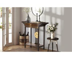 UNHO Bamboo Console Table Hallway Table Entry Decor with Storage Drawer