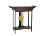 UNHO Bamboo Console Table Hallway Table Entry Decor with Storage Drawer