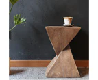 UNHO Concrete Side Table Outdoor Indoor Hourglass Coffee Tables Stand