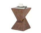 UNHO Concrete Side Table Outdoor Indoor Hourglass Coffee Tables Stand