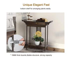 UNHO Bamboo Console Table Hallway Table Entry Decor with Storage Drawer