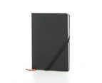 A5 Faux Leather Cover Office Journal Lined Notebook Diary with Bookmark Ribbon - Brown