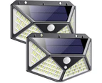 Solar Lights Outdoor 2 Pack 162 LEDs [Latest Green Version 2200mAh] Motion Sensor Outdoor Solar Lights