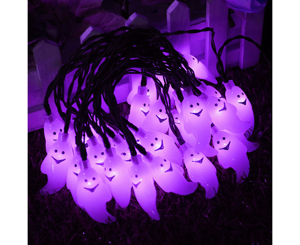 Solar Powered Outdoor Halloween Ghost String Lights 213ft 30 Leds 8 Modes For Indoor Au 8801