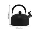 Tea Kettle Stovetop | 3L Teapot Whistling Kettle, Iron Tea Pot with Loud Whistle | Ergonomic Water Kettle High-Temperature Resistance for Stovetops - Black