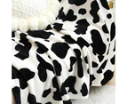 Cow Print Blanket Bed Cow Throws Blanket Lightweight Fleece Blanket-Black White