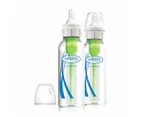 Dr Browns 250Ml Glass Feeding Bottle Narrow Neck 2 Pack