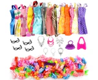 32pcs/set  Dolls Dress Up Clothes Dresses Minidress Accessories Party Wear For Barbie Doll