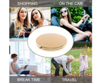 Compact Wallet With Magnifying Mirror Foldable Mini Pocket Double Sided Travel Makeup Mirror Gold