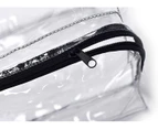 Clear Lunch Bag - Durable PVC Plastic Clear Lunch Bag with Adjustable Shoulder Strap Handle, Work, School