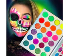24 Color Rainbow Eyeshadow Palette - Makeup Matte Metallic Shimmer Eye Shadow Palettes Bright Vibrant Colors Shades Cosmetics Set