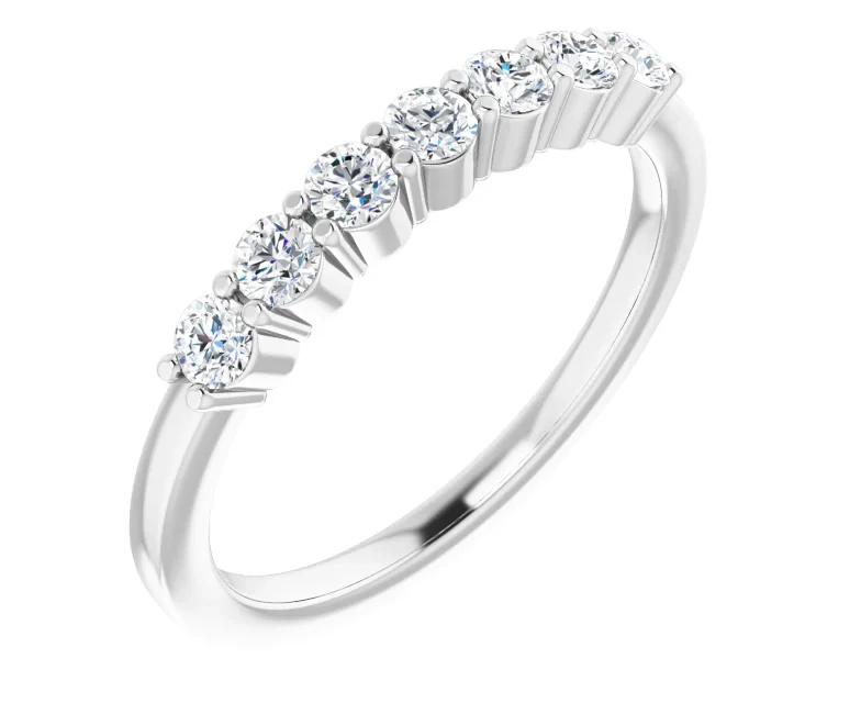 Diamond Round Anniversary Band with 1.05 CTW  Diamonds set in 14K White Gold