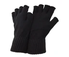 FLOSO Mens Fingerless Winter Gloves (Dark Grey) - MG-12D
