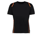 Gamegear® Cooltex® Short Sleeved T-Shirt / Mens Sportswear (Black/Fluorescent Orange) - BC451