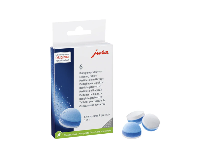 6pc Jura 3-Phase Esspresso/Coffee Machine Residue Cleaning/Flushing Tablets