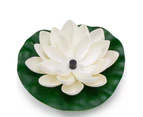 Lotus Leaf Solar Water Floating Fountain Pump with Solar Panel White