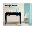 Bedroom Entry Display 3 Drawers Hallway Console Table Hall Side Dressing Black