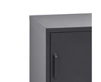 Bedroom Metal Locker Storage Cupboard Bedside Table Black