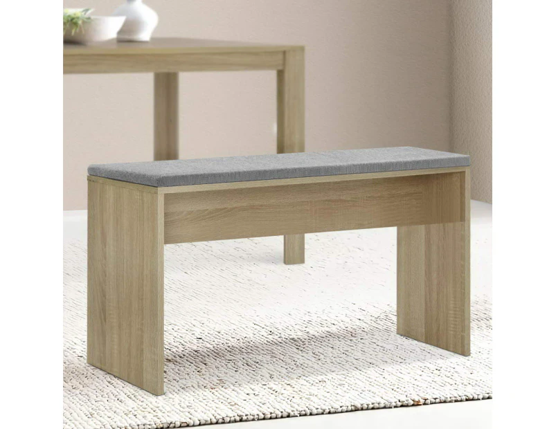 Dining Bench NATU Upholstery Seat Stool Chair Cushion Kitchen Furniture Oak 90cm