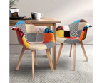 Set of 2 Fabric Dining Chairs