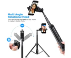 Selfie Stick Tripod Extra Long 137 cm Extendable Tripod Stand with Wireless Remote Shutter