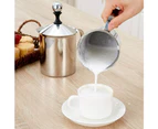 Stainless Steel Manual Foamer Milk Frother Cream 400ml