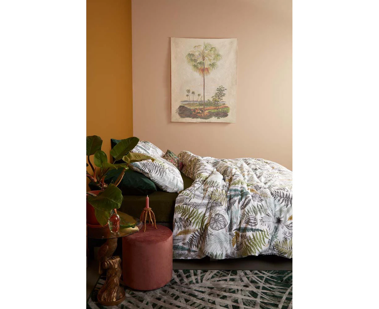 At Home Idyllic Green Quilt Cover Set King