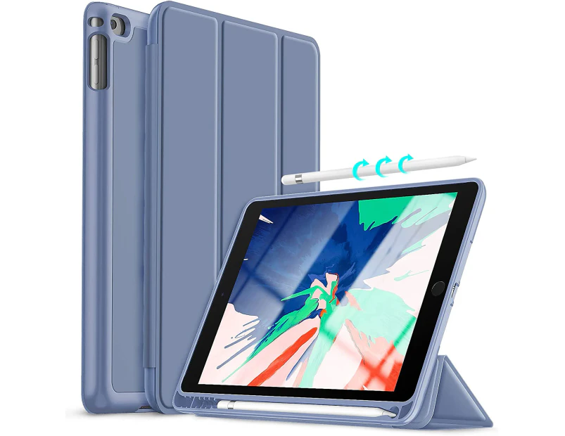 Slim Case for iPad 6th Generation 2018 / 5th Gen 2017 / iPad Air 2 / iPad Air 1 (9.7 Inch) - [Built-in Pencil Holder] Shockproof Cover