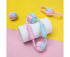 3pcs Pet Toy Cotton Rope Series Macaron Dog Toy Gnawing Training Toy