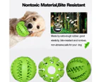 Dog Toy Ball, Non-Toxic Anti-Bite Toy Ball For Dog Puppy Cat Dog Food Snack Feeder Chewing Teeth Cleaning Ball - Green
