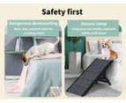 Pawz Dog Ramp Adjustable Height Stair For Bed Sofa Cat Dogs Folding Portable Black