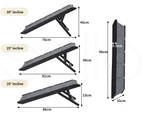 Pawz Dog Ramp Adjustable Height Stair For Bed Sofa Cat Dogs Folding Portable Black