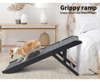 Pawz Dog Ramp Adjustable Height Stair For Bed Sofa Cat Dogs Folding Portable Black