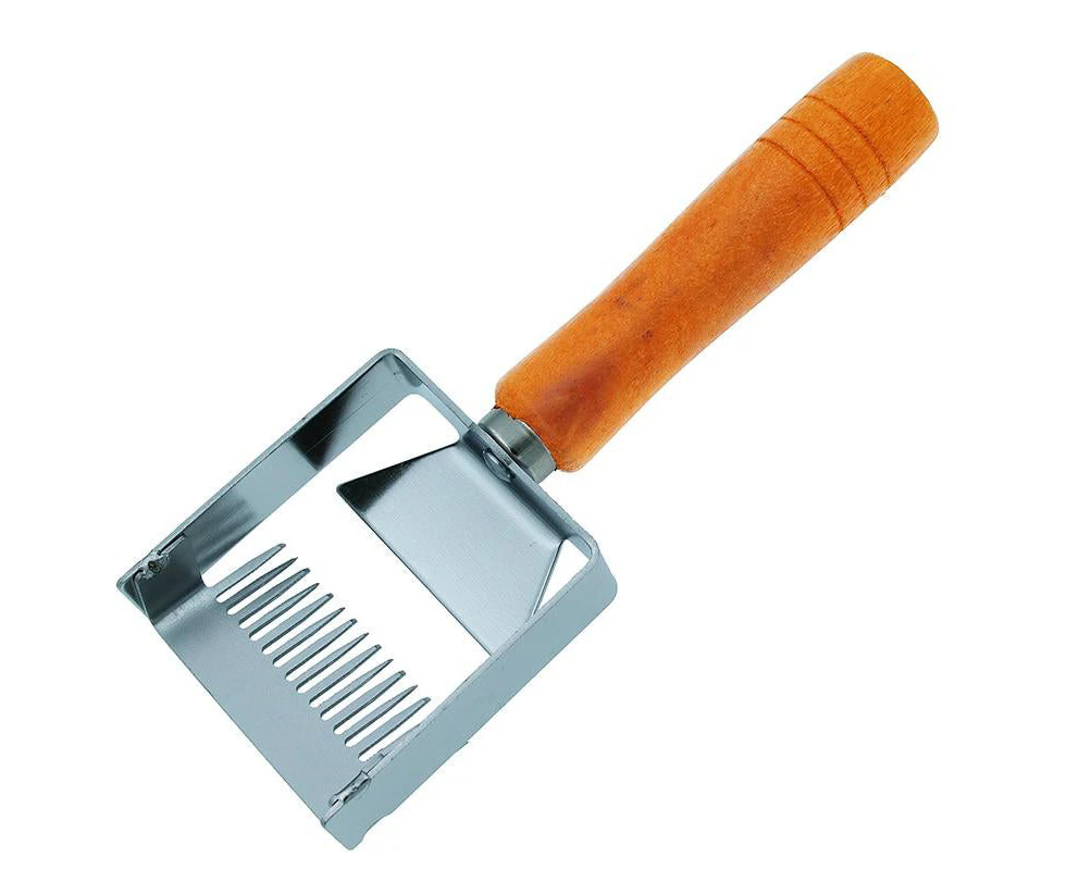 Uncapping Fork Iron Honeycomb Honey Scraper Wooden Handle Beekeeping Tools