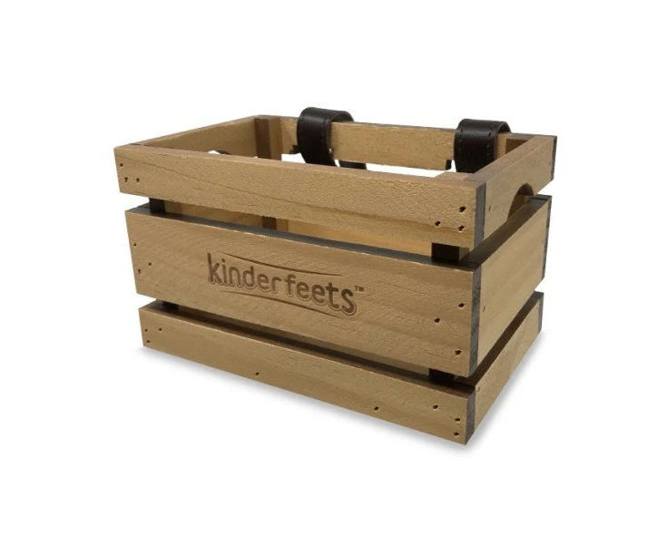 Kinderfeets Wooden 16.5cm Crate/Basket For Balance Bike/Trike Kids/Toddler 12m+