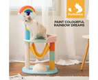 Furbulous 86cm Cat Tree Tower and Scratching Post Rainbow style