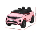 Kids Electric Ride On Car Land Rover Licensed Toy Cars Remote 12V Battery Pink