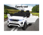 Kids Electric Ride On Car Land Rover Licensed Toy Cars Remote 12V Battery White