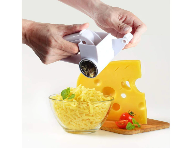 Manual Rotary Cheese Grater Stainless Steel Sharp Blades Cheese Slicer Easy Clean Drum Parmesan Grater Chopper